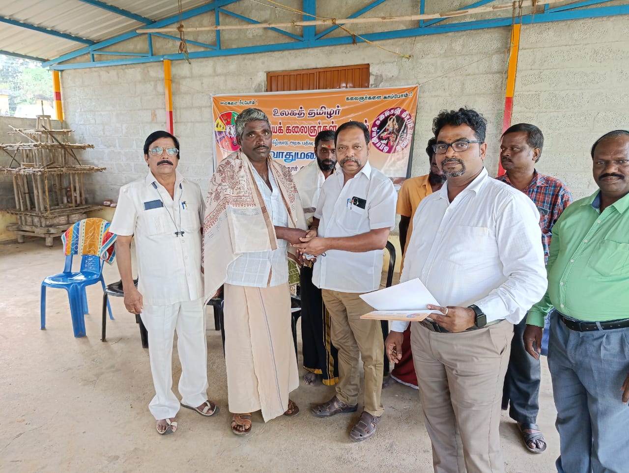 Inauguration ceremony of the new branch of the World Tamil Village Artists Association, Tirupattur East District